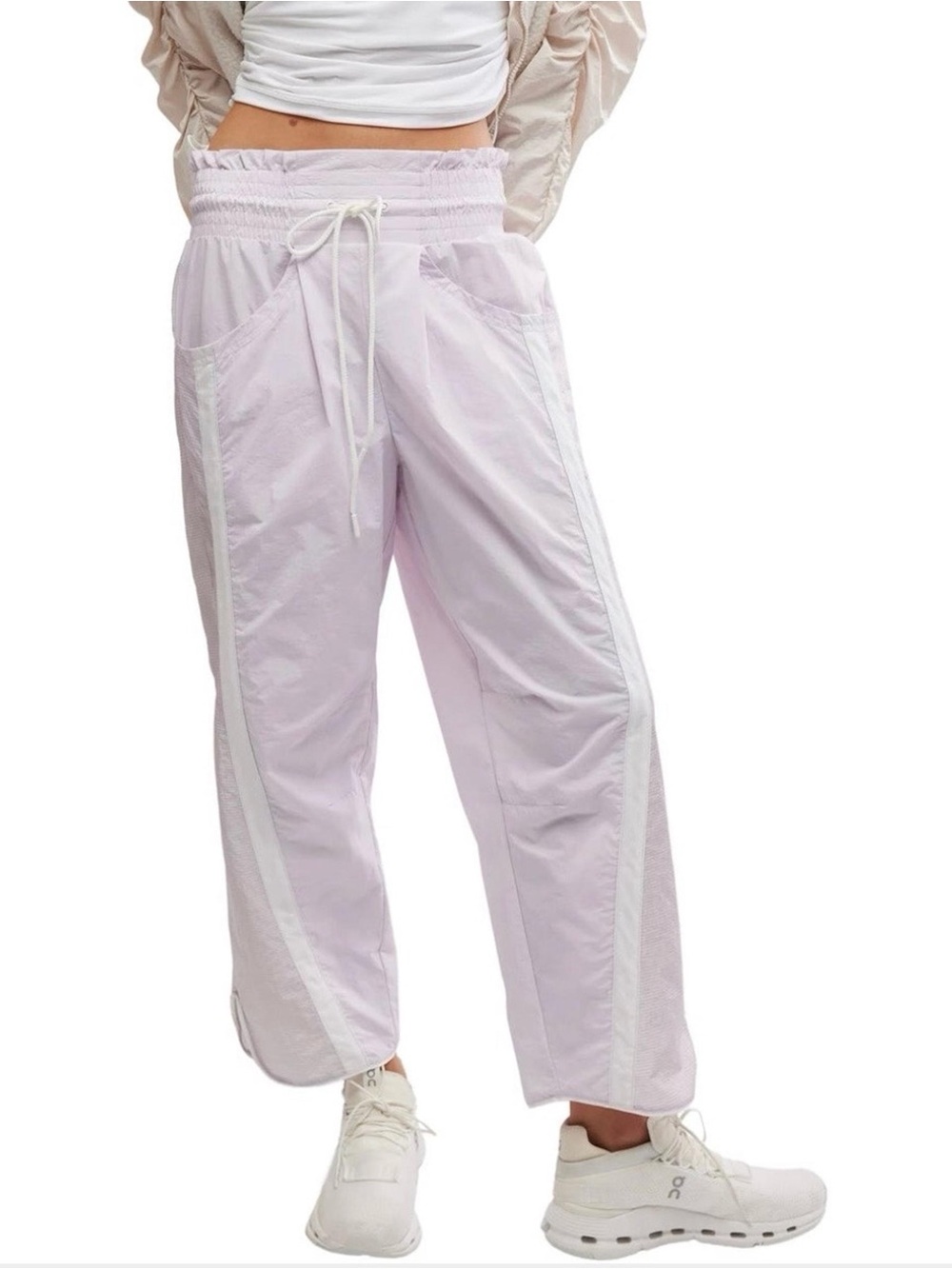 FP Movement Champ Is Here Pants Sz M Light Pink Athletic Waterproof Joggers